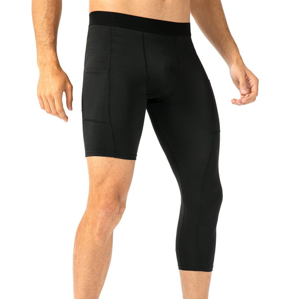 Comprar Pantalones de ejercicio de capa Base para hombre, mallas deportivas  ajustadas para correr, mallas de una pierna, baloncesto, fútbol, ​​Yoga,  Fitness