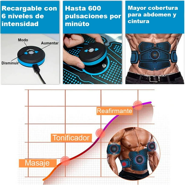 Electroestimulador muscular abdomen y brazos ABS masajeador slim