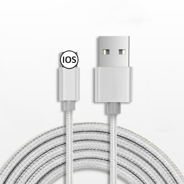 Cable de datos de carga rápida de nylon para iPhone 15 carga