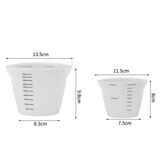 Taza de medición de plástico Jarra de vertido Cocina Hornear Suministros de  herramientas de cocina 250ml BLESIY Vasos medidores