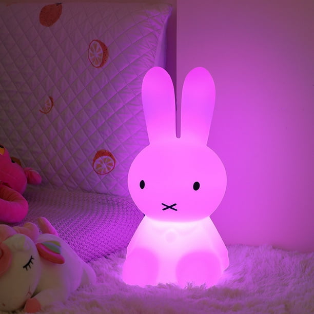 Luz nocturna para niños, luz nocturna para bebés de silicona de conejo, luz  nocturna recargable por USB, brillo ajustable, lámpara de noche con luz  nocturna, para guardería TUNC Sencillez