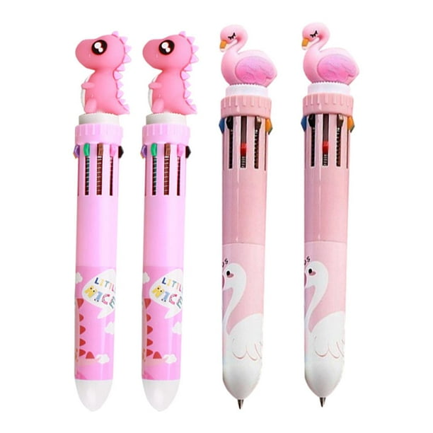 Original bolígrafo para chicas -Dis-fruta la vida-, blanco y rosa