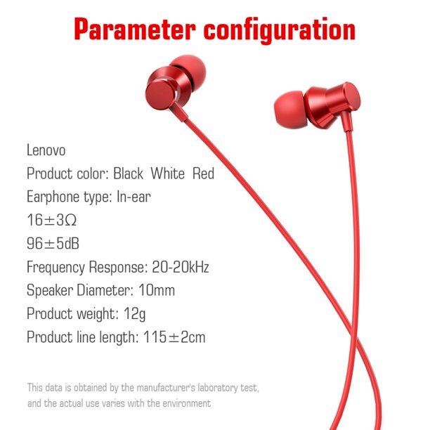 Auriculares Lenovo Hf130 Audifonos In-ear Conector 3 5mm Metal