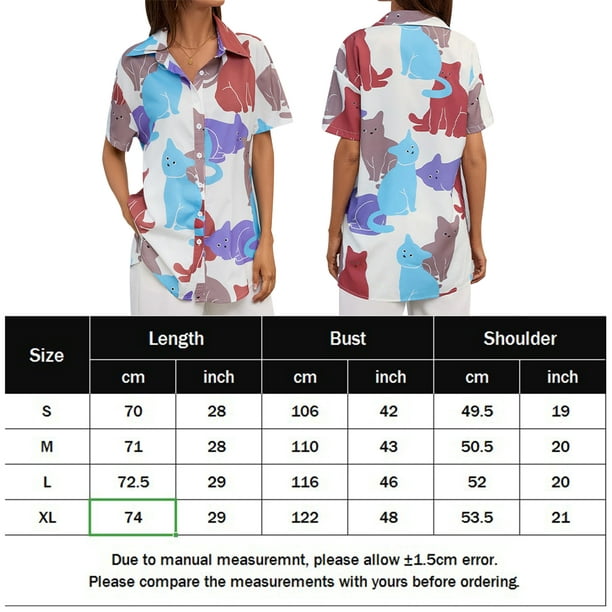 Camisas De Mujer Primavera verano botón camiseta moda mujer blusa ropa  femenina (azul cielo L) Ygjytge para Mujer cielo azul T M