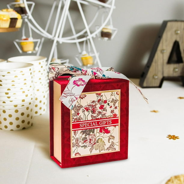 Caja de dulces para boda, caja de regalo con cinta, caja decorativa con  tapa para graduación de Pascua, cumpleaños, decoración de mesa de baby  shower BLESIY Cajas de dulces