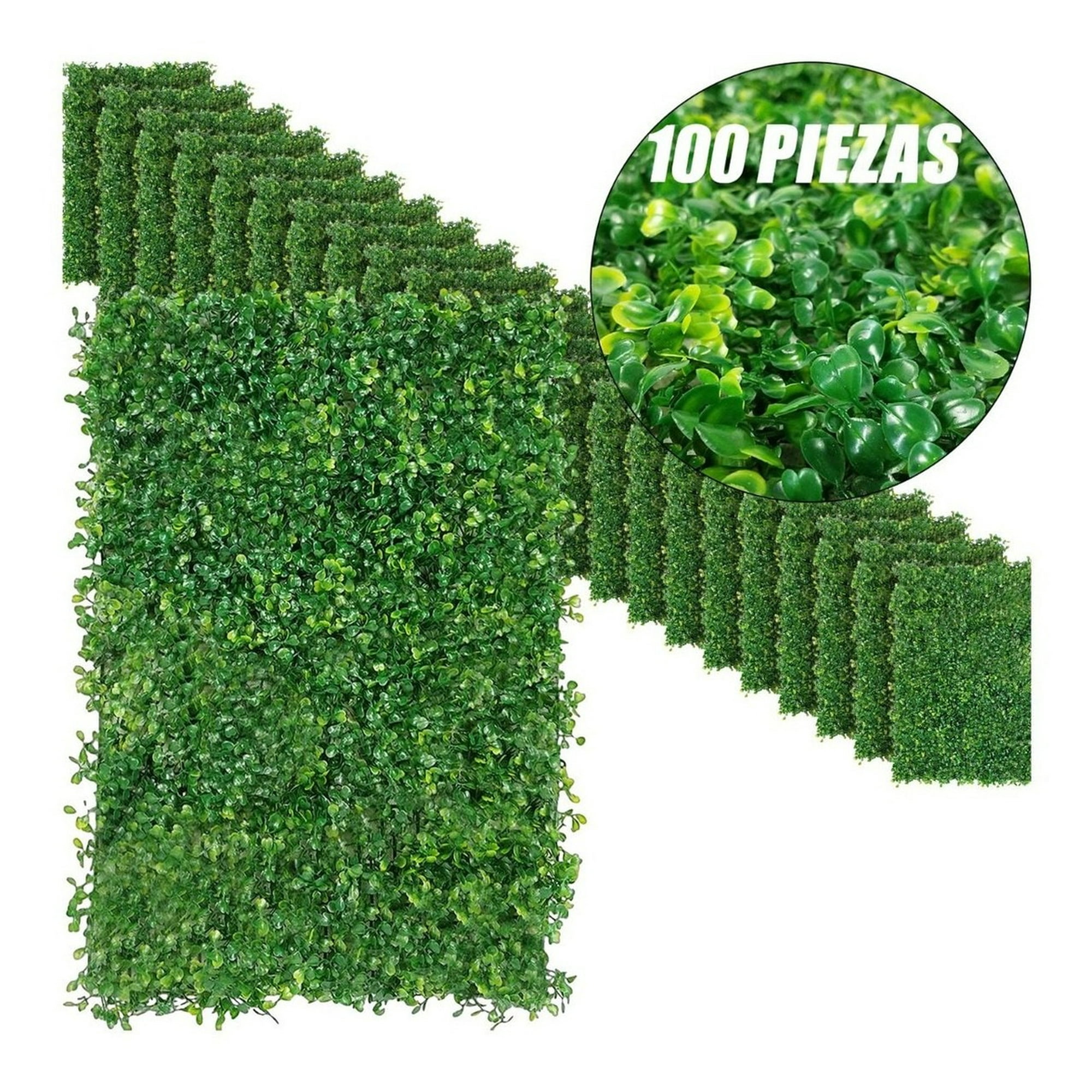 Follaje verde artificial 100 piezas jardimex de pared