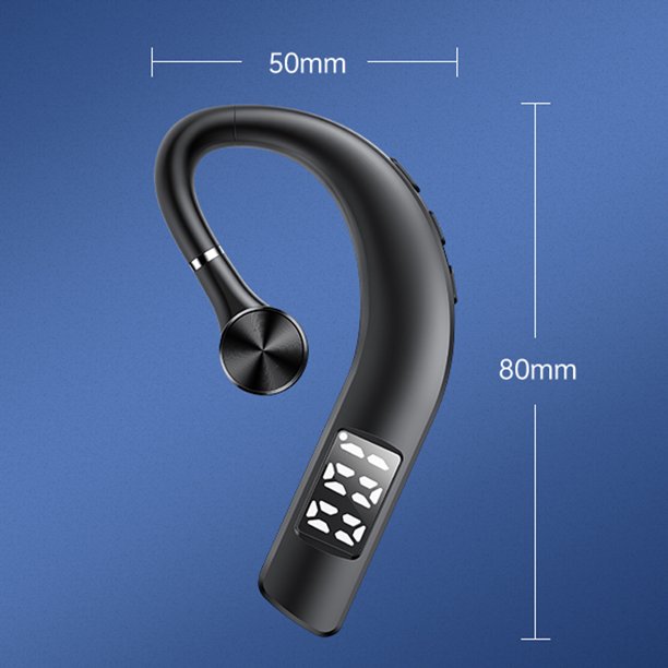 Auriculares inalámbricos Bluetooth con micrófono y gancho para la oreja  Abanopi Negro