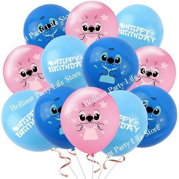 Disney-Conjunto de globos de látex de Lilo y Stitch, decoraciones para  fiesta de cumpleaños de niño La Vida Bella