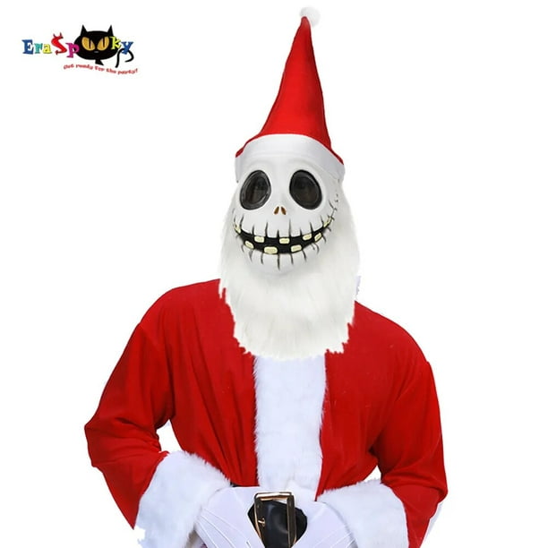  jinrio Máscara realista de Papá Noel con nariz grande, máscara  de anciano, cara humana, Halloween, Navidad, disfraz de adulto : Ropa,  Zapatos y Joyería