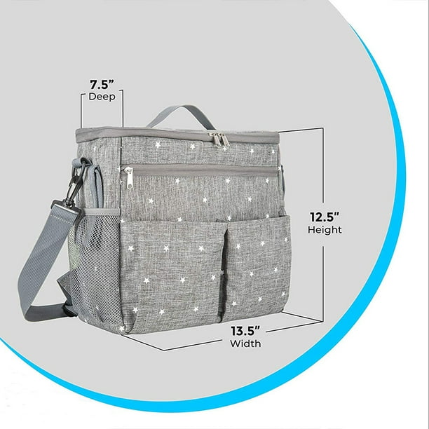 Bolsa de pañales para bebé para mamá con adorno de diamantes de imitación,  bolsa de hospital para trabajo de parto y parto, bolsa de gran capacidad