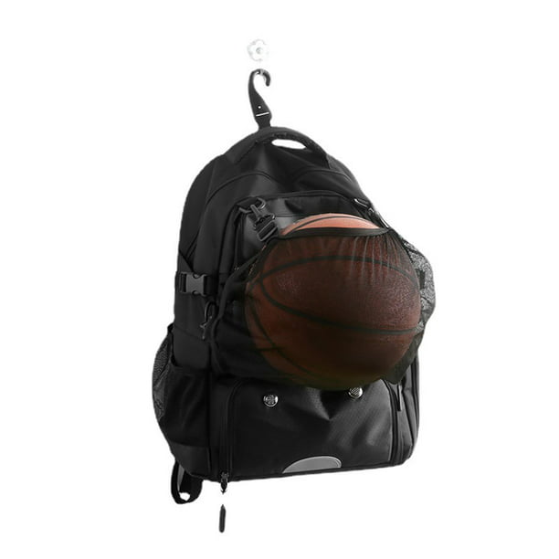 Mochila de baloncesto para portátil, fútbol deportivo con compartimento  para balones, color negro