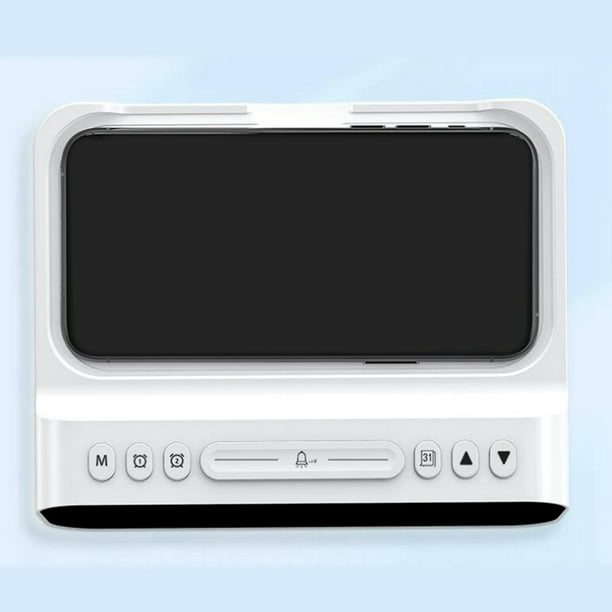 Reloj despertador Digital LED portátil, inalámbrico para teléfono, relojes  de con pantalla de temperatura de Dual para de , Blanco Macarena Despertador  digital