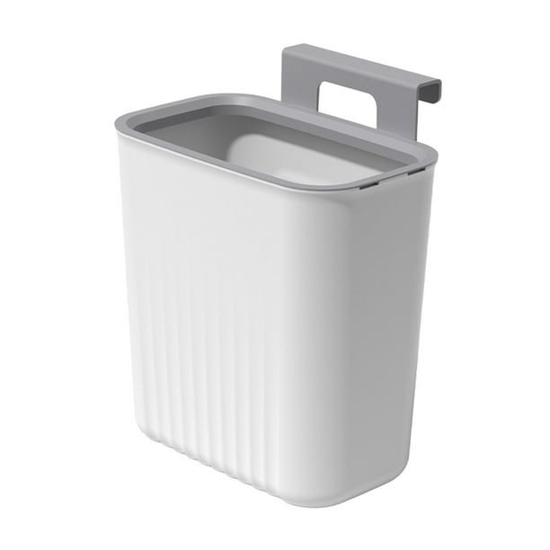 Cubo de basura pequeño colgante para puerta de armario, cubo de basura  debajo del fregadero para cocina, cubo de basura de plástico, 8 L (color:  rosa)