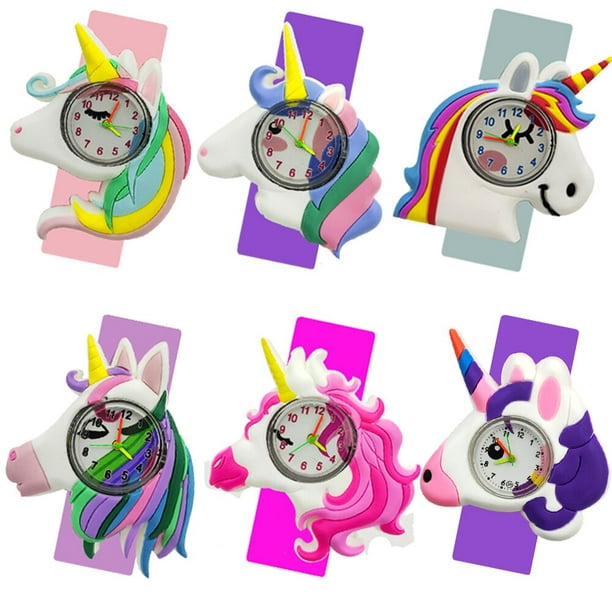 Novedad de 2021! Reloj de juguete para bebé estilo Pony, reloj de unicornio,  pulsera para niños, juguete para bebé, niña bonita de 1 a 12 años, relojes  Slap para niños, regalo Gao
