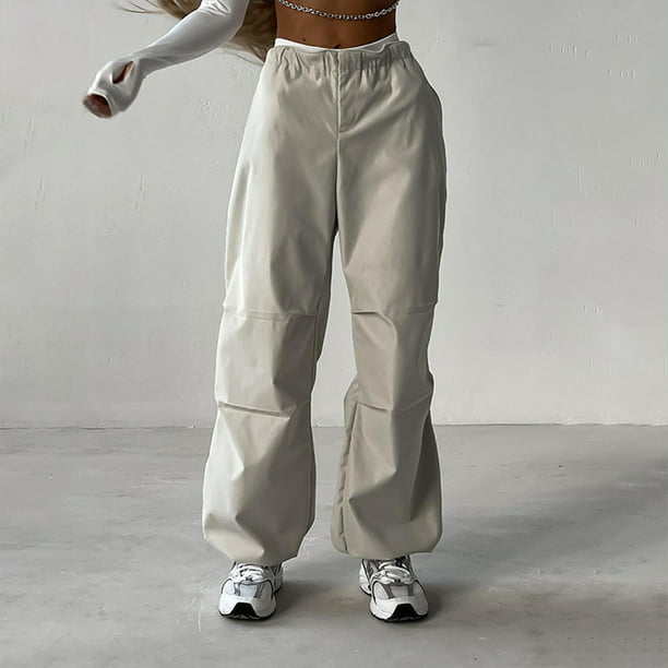 Pantalones cargo para mujer con bolsillos sexy holgados cintura baja atuendo diario FLhrweasw Nuevo | Walmart en línea