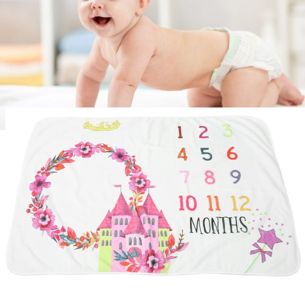 Mantas de hitos mensuales para bebés, manta suave unisex para el mes, mantas  de fondo para fotos