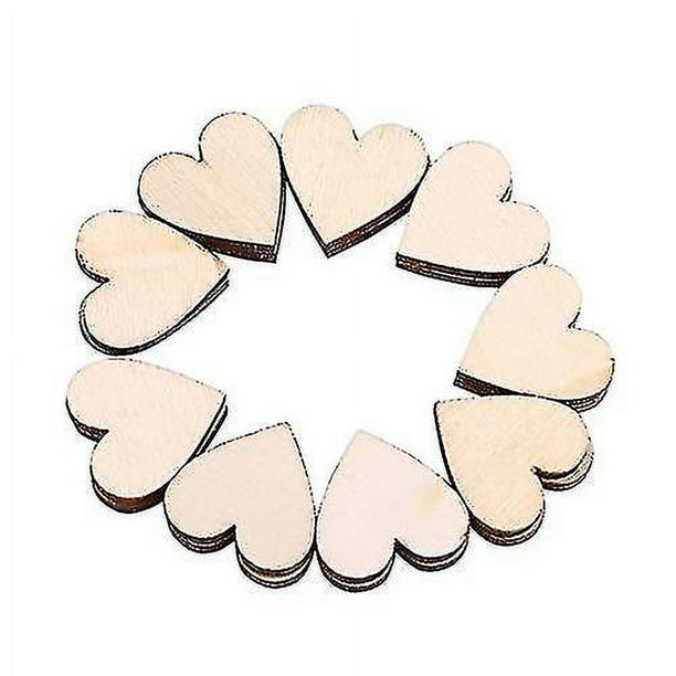 40 corazones de madera para decorar