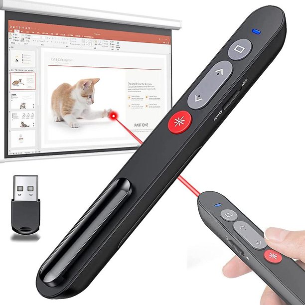 Control puntero laser para presentaciones en PowerPoint. Inalámbrico,  compatible para Mac, Portátil, Ordenador.