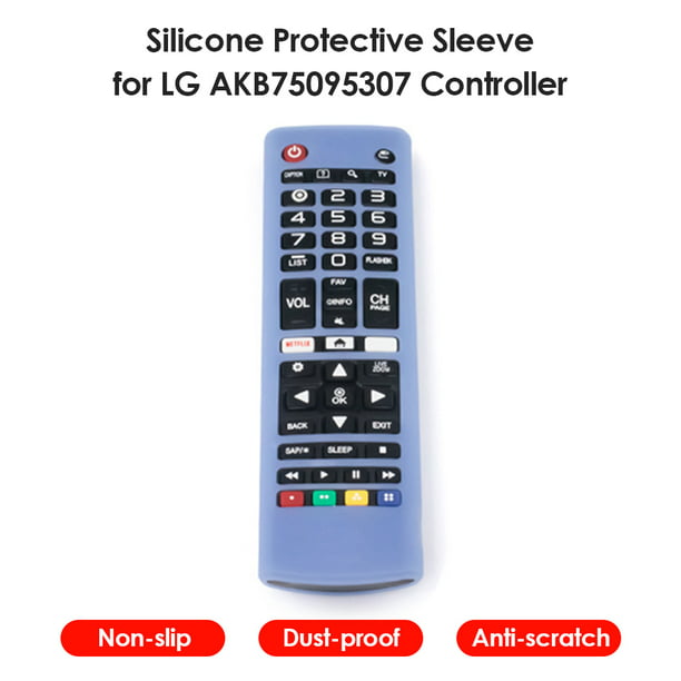 Funda protectora de silicona para mando a distancia para LG TV AKB75095307  (azul claro)