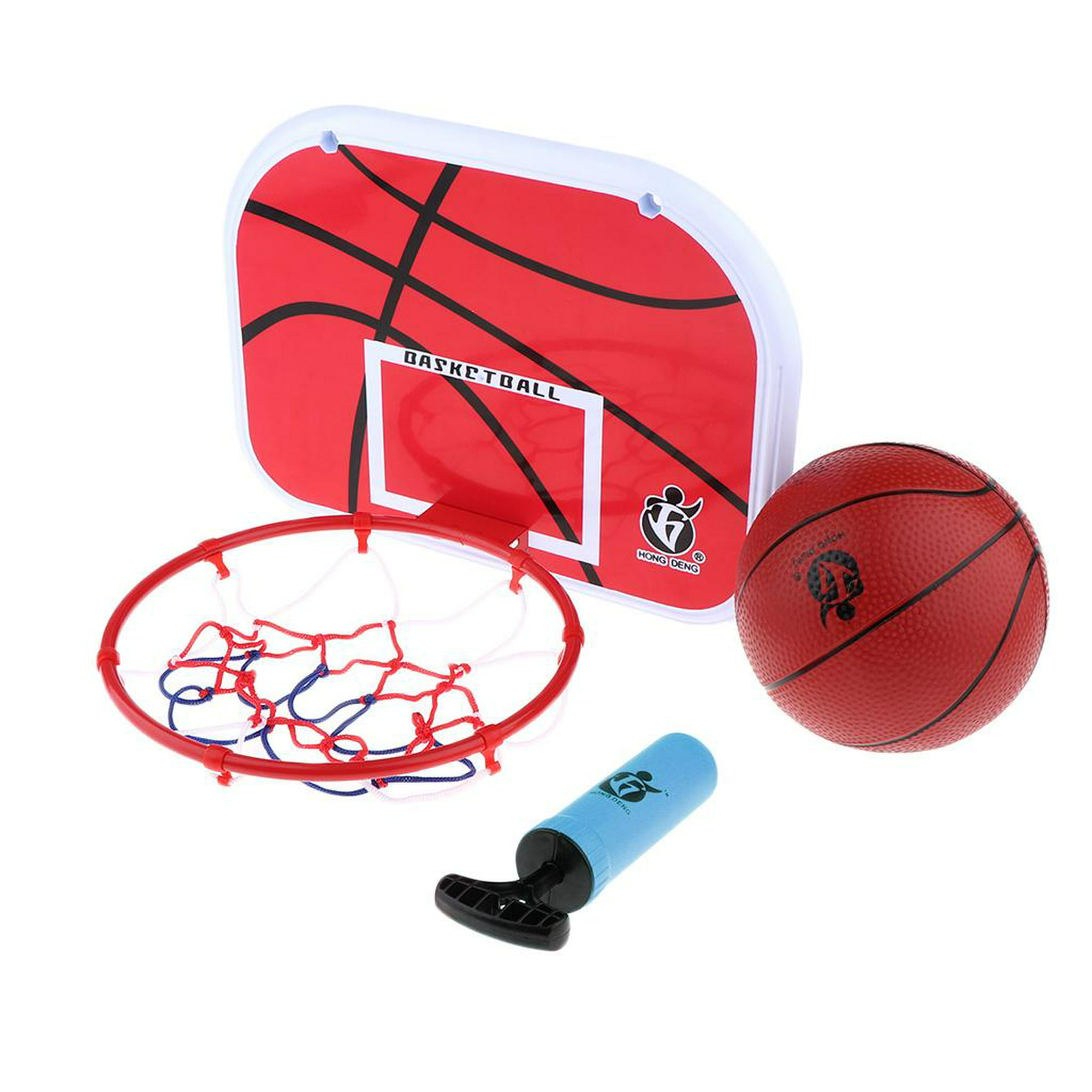 Tablero de Pared de Baloncesto con Inflador Ganchos de Montaje Juego  Deportivo para Sunnimix Kids Basketball Hoop Indoor