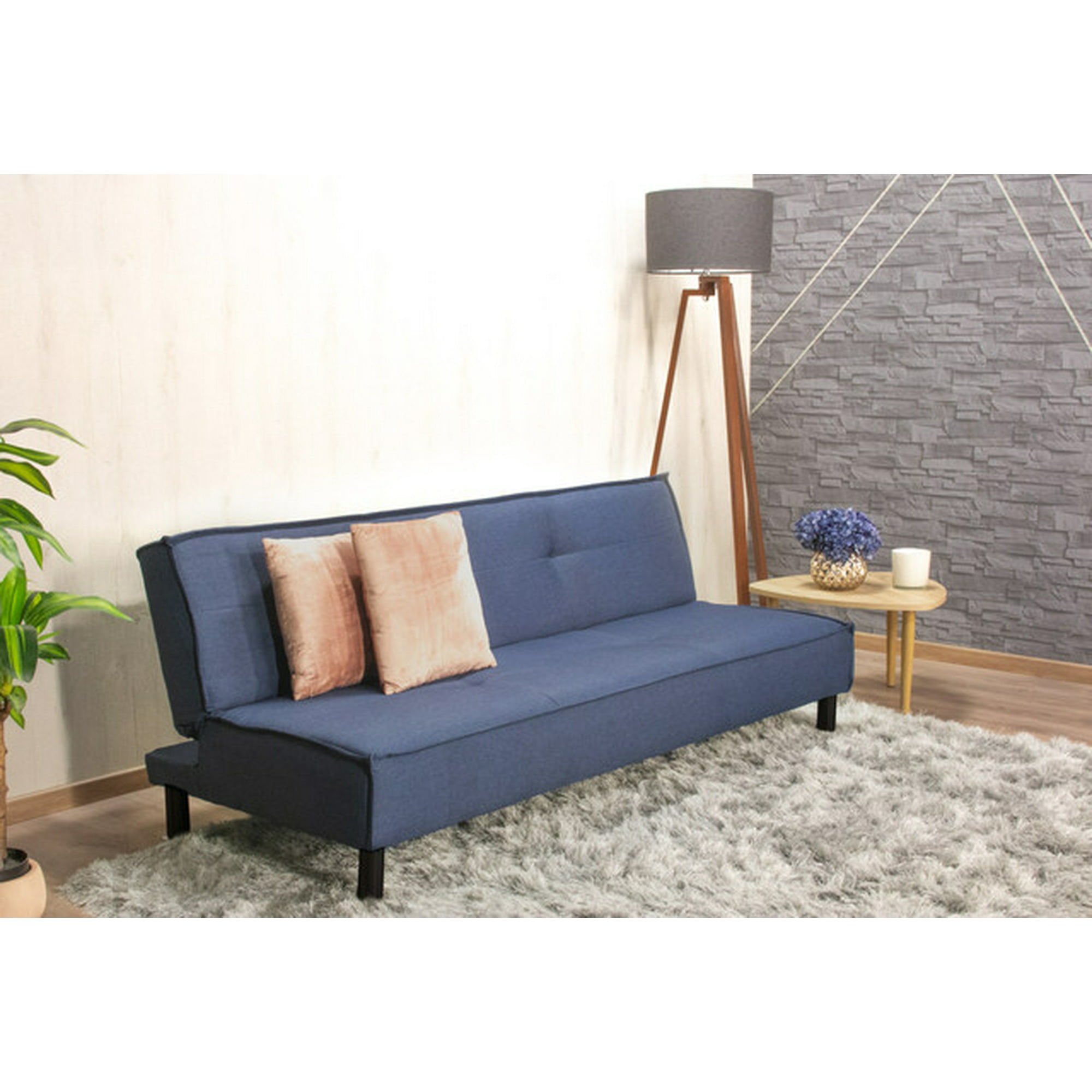 Sofa Cama TOMM 3 posiciones individual azul denim M & E MUEBLES