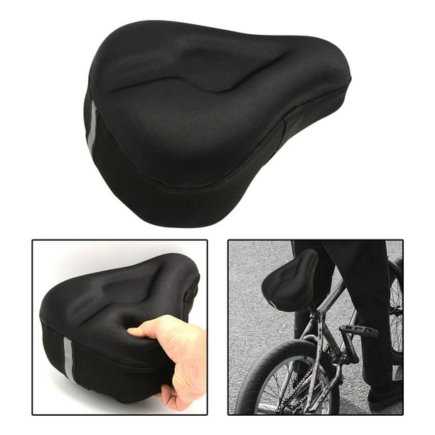  Funda de asiento de bicicleta de gel acolchada para sillín de  bicicleta, cómoda funda de cojín de asiento de bicicleta estática para  ciclismo, bicicletas de montaña, cojín de asiento de bicicleta