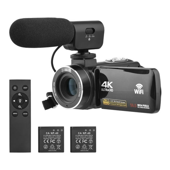 cámara videocámara andoer cámara de video digital 4k videocámara wifi grabadora dv 56mp 18x zoom dig andoer videocámara