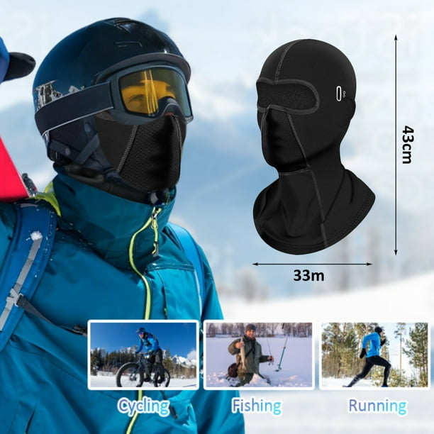 Pasamontañas con 3 agujeros para clima frío, máscara de esquí de invierno  para hombres y mujeres, máscara térmica de ciclismo