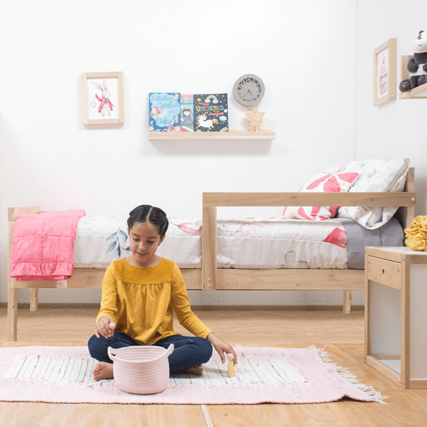  Montessori - Cama tamaño individual para niños, cama