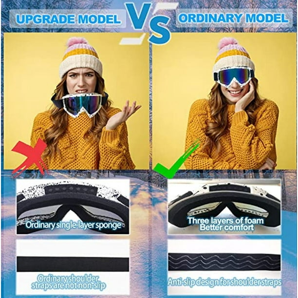 Gafas de moto cross, gafas de esquí para hombre y mujer, anti-UV