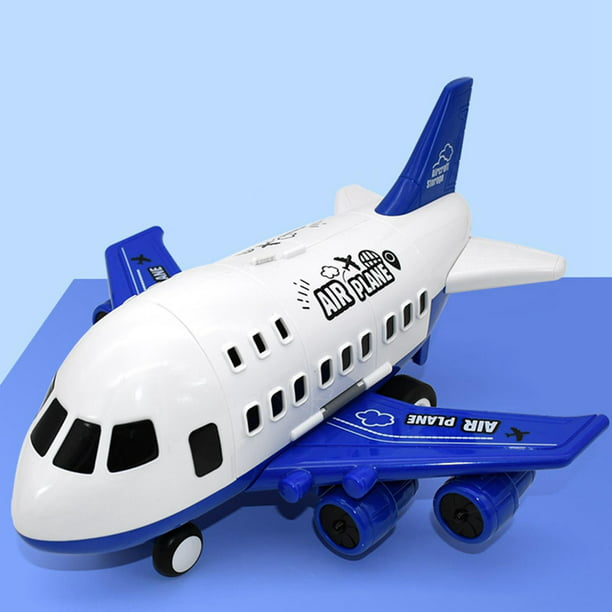 Avión de Pasajeros, Portaaviones, Transporte aéreo para , Juguete con 6  Vehículos para Vehículos de construcción Yellow_6 Baoblaze Inercia de pista  de simulación