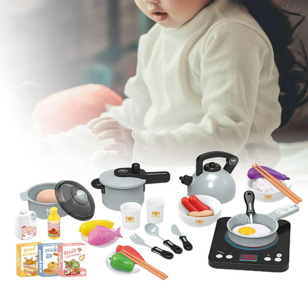 Horno de , juguete electrónico, s de simución, aparato de cocina para  pequeños - Azul 13pcs Azul 13 piezas Sunnimix jugar microondas para niños