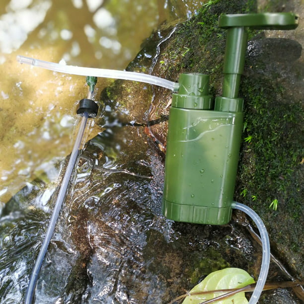 Bomba manual Filtro de agua Sistema de filtración purificador de agua para  acampar de 4 etapas yeacher