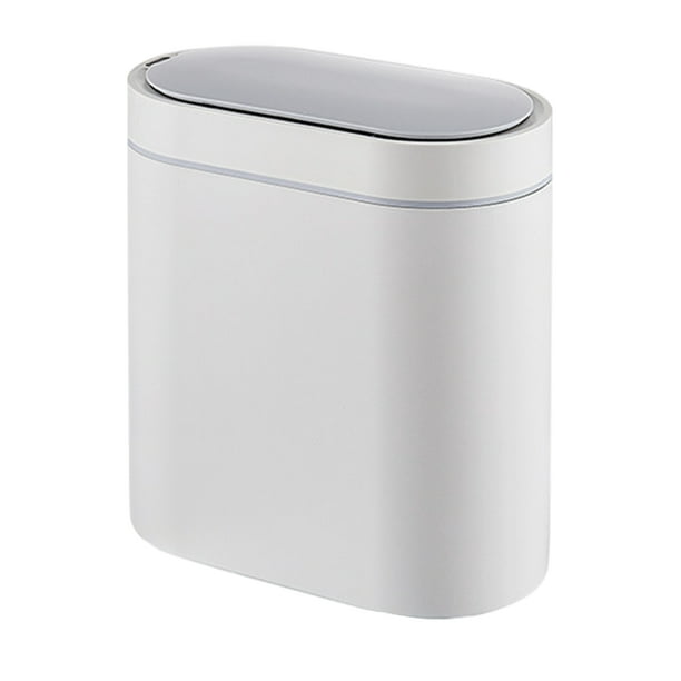 Bote de basura electrónico automático cubo de basura impermeable baño  cocina cubo de basura inteligente blanco