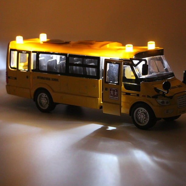 1/32 Modelo de autobús Juguete Decorativo Coleccionables Favores Regalos  duraderos Simulación para Niñas Principiantes Amarillo Sunnimix  Coleccionables de autobuses