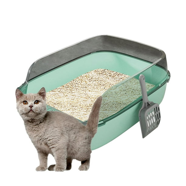 Caja de arena para gatos plegable y con tapa, baño cerrado para gatos con  entrada superior y antisalpicaduras, fácil de limpiar, incluye pala para
