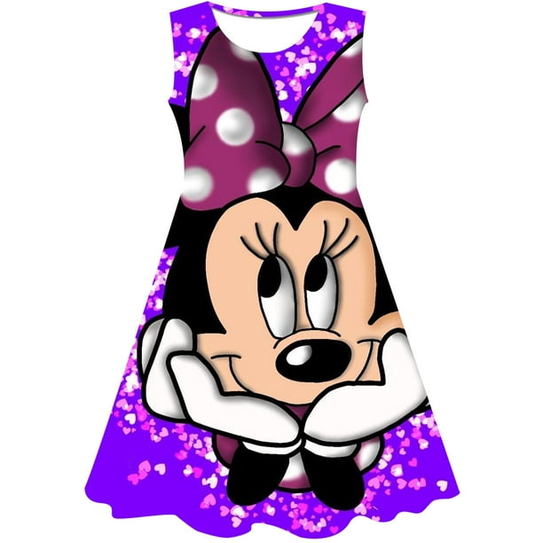 Garganta brindis láser Disney Girls moda Minnie vestidos princesa niños ropa dibujos animados  Minnie Mouse 3D estampado verano moda Minnie Mouse Dress6M Gao Jinjia LED |  Walmart en línea