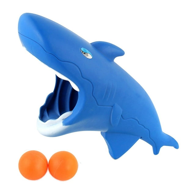  Tiburones de Dibujos Animados Azules Juguete de Pelota Animal Popper Juguete de Interior Libre de Cumpleaños para Yotijar Juguete de tiro de pelota de dibujos animados