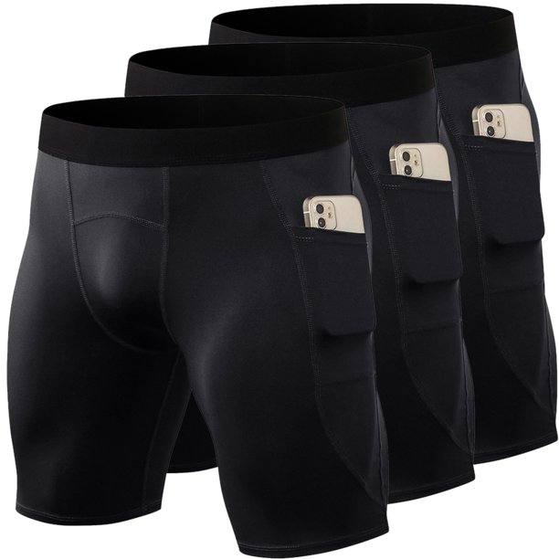 Pack de 3 pantalones cortos deportivos para hombre Ropa interior