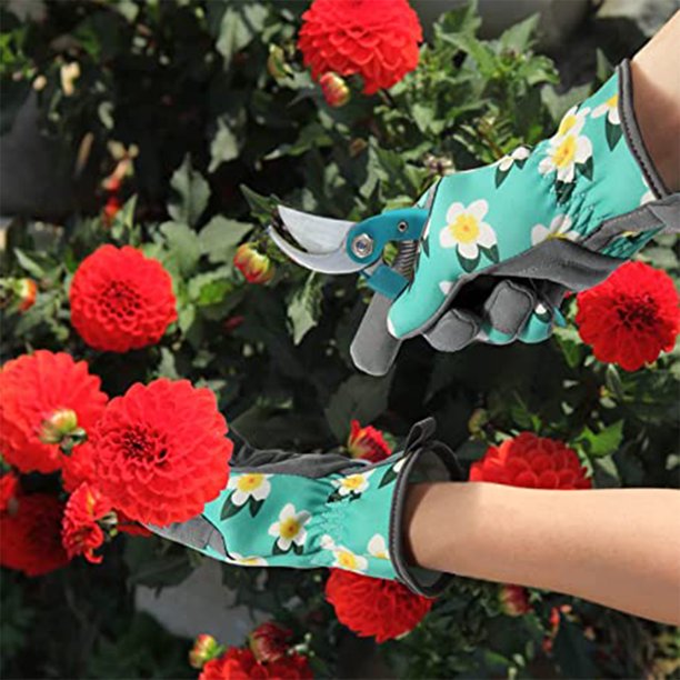 Par de guantes de jardinería para mujer, guantes de trabajo en el jardín  para desmalezar, plantar y excavar MFZFUKR CPB-US-DYP728-1