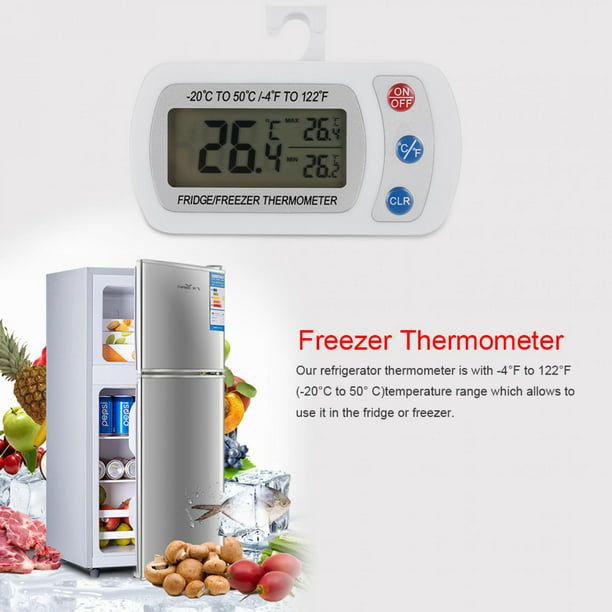 iBetterLife Termómetro para refrigerador, paquete de 2 – Impermeable  Digital Nevera Freeze Room Monitor de temperatura interior exterior con  gancho