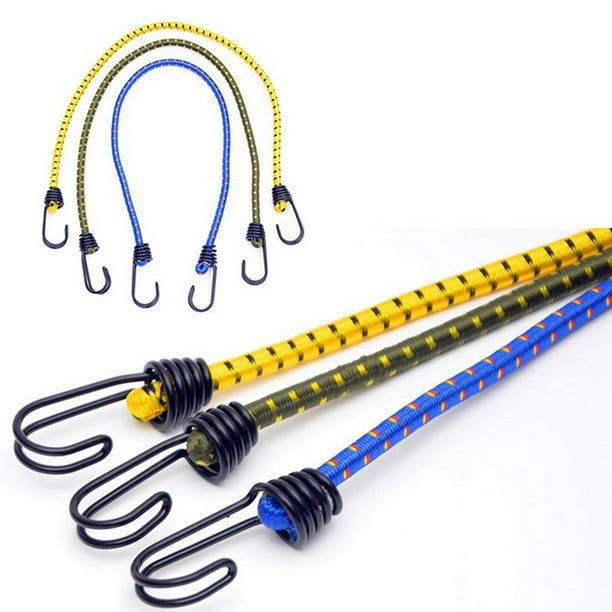 SGT KNOTS - Cuerda elástica con ganchos | Cuerda de choque de grado marino  con 2 ganchos - Cordón elástico resistente - Correa de cordones Bunjie 