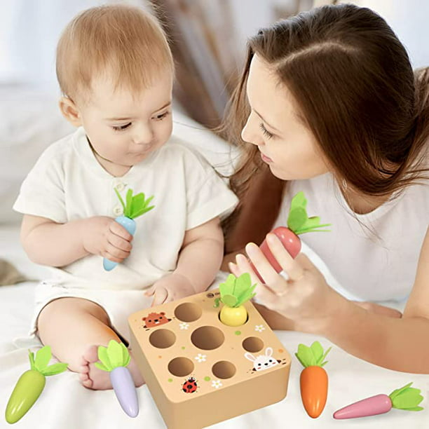 Juguetes educativos de madera Montessori para niños pequeños para bebés,  niños y niñas de 2 a 3 años, juguetes de clasificación de formas, regalos