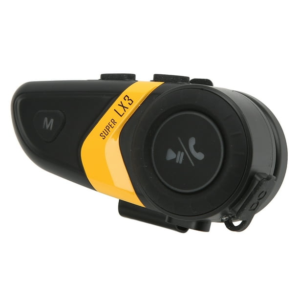  Intercomunicador para casco, señal estable, alcance de 1,640.4  ft, auriculares para casco de motocicleta para mayor comodidad (amarillo) :  Electrónica
