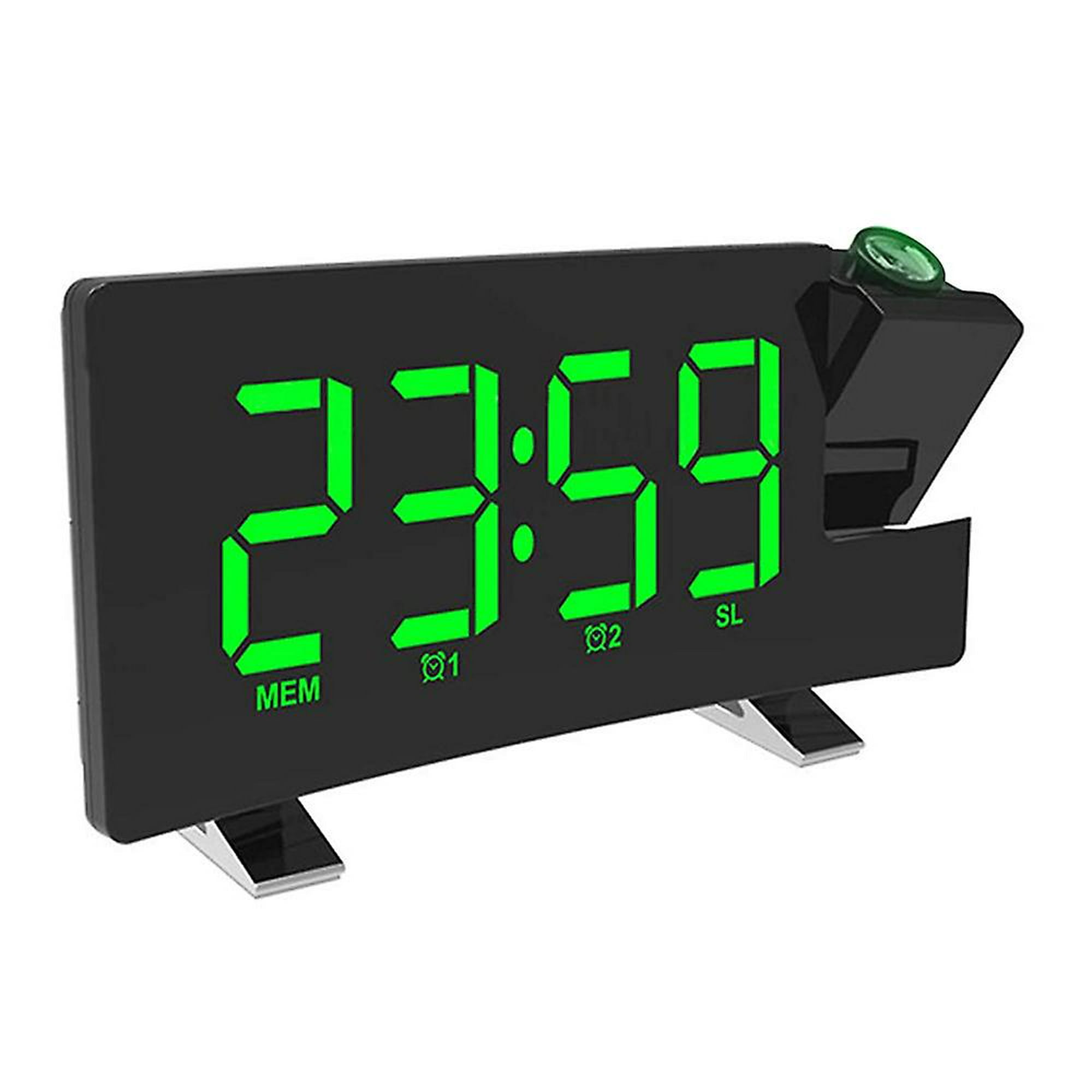 YIORYO Reloj despertador digital, 9 pulgadas LED pantalla grande reloj  despertador digital con cargador USB radio