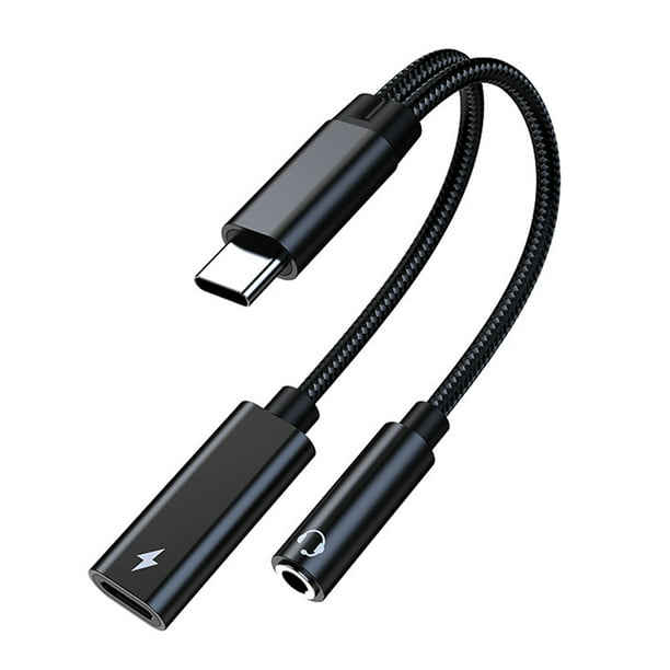 Adaptador USB-C a 3.5mm Audio con Puerto de Carga