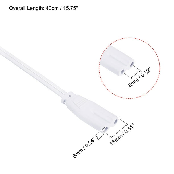 SHOPLED Paquete de 4 cables de conexión de luz LED T5 T8 de 6 pies, cables  de cable enlazables de doble extremo para lámpara de tubo LED, lámpara de