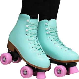 Patines 4 ruedas para niños y niñas, fabricado con vinipiel, luces