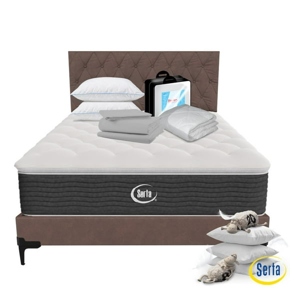 colchón queen size preston  set de cama serta perfect dream perfect sleeper