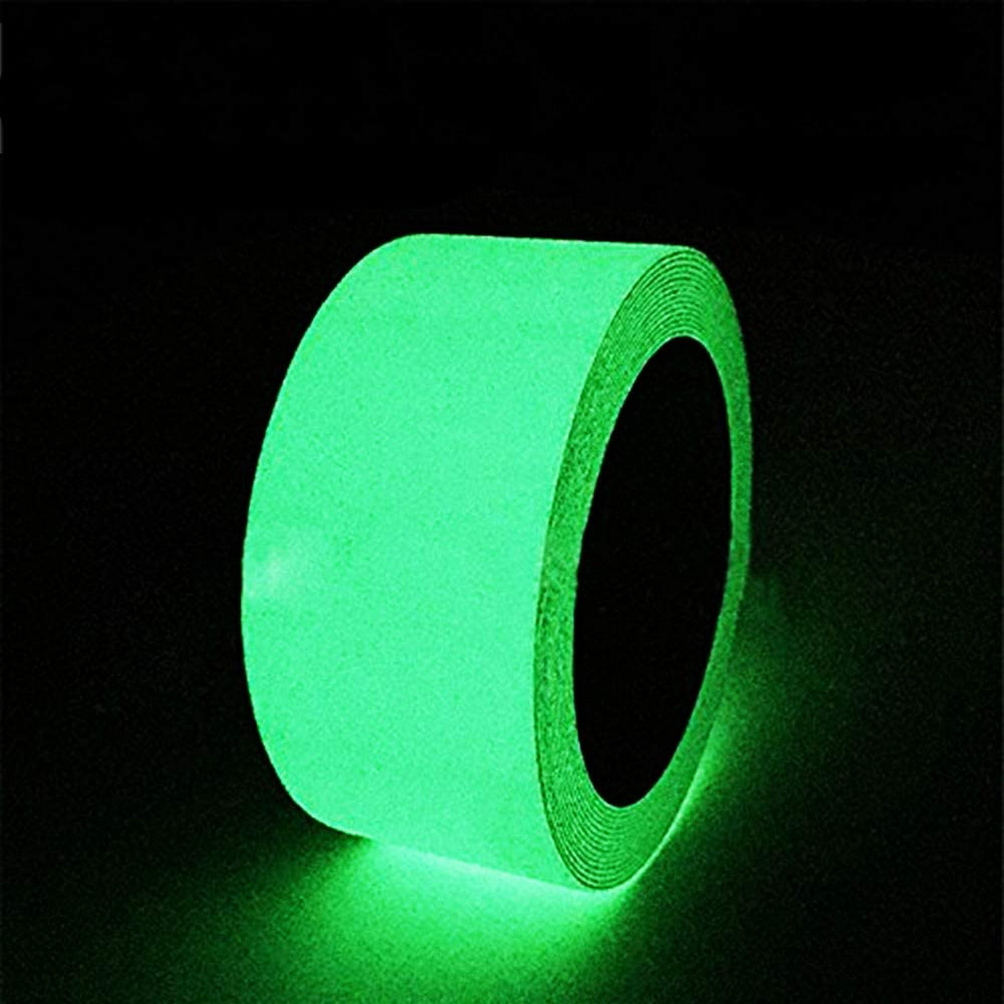 Cinta adhesiva fluorescente de 18 pies, 5 unidades que brillan en la  oscuridad, paquete de 5 unidades de cinta adhesiva de 0.5 pulgadas de  ancho